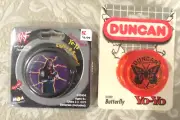 (2) VINTAGE YO-YOs - WWF-LIGHTS-SOUND, & DUNCAN BUTTERFLY #3058NP ORIG PACKAGES