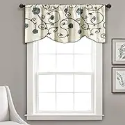 Lush Decor Royal Garden Window Treatment Valance, Blue