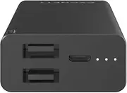 Cygnett ChargeUp Go V2 10,000 mAh Power Bank - Black - Battery Pack, Portable Charger
