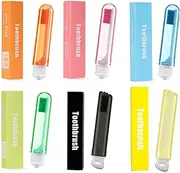 Dolemay 6 Pieces Travel Toothbrush,Mini Travel Toothbrush Kit,Portable Soft Travel Toothbrushes,Folding Toothbrush Comes with a Toothbrush Box for Travel, Camping, School, Home, Business Trip