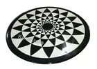 Unique Art Sofa Table , Black Marble Table Top , Office Side Table , Lawn Table