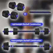 20kg Adjustable Dumbbell Barbell Set Weightlifting Gym Weights Fitness Training