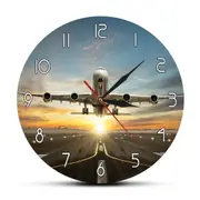 Huge Two Storeys Commercial Jetliner Wall Clock Commercial Airplane Taking