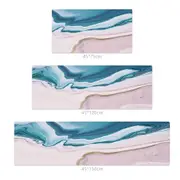 Non-Slip Home PVC Anti-Oil Waterproof Floor Mat Door Mat Kitchen Mat Pink Blue