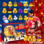 Christmas Countdown 24 Days Advent Calendar Kids Rubber Ducks Bath Toy Blind Box