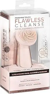 Finishing Touch Flawless Cleanse Silicone Facial Cleanser | Deeply Cleanses & Exfoliates, Anti-Microbial Silicone Head, Rechargeable & Cordless, 4 Massaging & Cleansing Modes