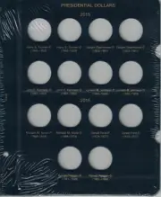WHITMAN CLASSIC ALBUM PAGE Presidential Dollars 2015-2016 14 Openings #4448