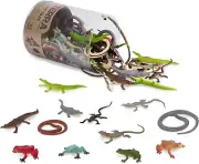 Terra by Battat – Lizards Animal Tube – 60Pc Reptile Set – 12 Realistic Repti...
