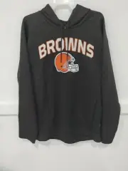NWT NFL Team Apparel Cleveland Browns Football Hoodie Brown Size L $65 CC227