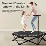 Foldable Mini Trampoline , 150KG Max Weight Capacity, Fitness Exercise Rebounder for Adults & Kids, Indoor/Outdoor Trampoline for Home Gym/Garden