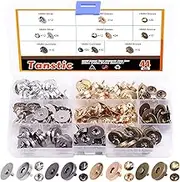 Tanstic 44 Sets 4 Color 18MM Round Magnetic Snap Sets, Strong Magnetic Button Clasps Double-Sided Magnetic Leather Snaps for Clothes, Jackets, Jeans Wears, Bracelets, DIY Craft Sets