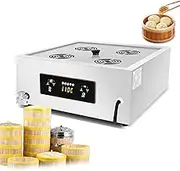 Steamed Bun Warmer Machine, 2-6 Hole Commercial Stainless Steel Electric Food Steamer with Dry Boiling Alarm, Home Food Steaming Machine with Touch Control, for Bun Home Buffet 4 Hole