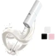 Milk Frother Handheld Battery Operated Milk Foamer Electric Mini Drink Mixer for Coffee, Cappuccino, Lattes, Frappe, Matcha and Hot Chocolate, White