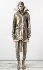 NWT $1200 Nicholas K Jake Parka Size XS Gold Leather Jacket Coat Z352