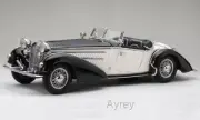 Sunstar 1:18 Scale Horch 855 Roadster Black/White 1939