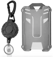 2 New Retractable Wallet/Badge Holder Retractable Clip Heavy Duty Black Color