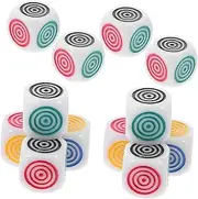 ibasenice Educational Teaching Dices for Children 12pcs Acrylic Dices 16mm Diameter for Math Learning