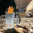 Fast Fire Chimney Starter Burner Bucket Stainless Steel Easy Carrying Charcoal