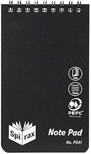 Spirax P541 P541 Pp Notebook T/O 96 Pages Black