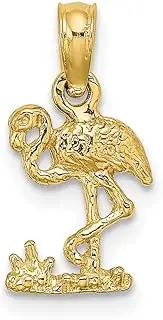 [JewelryWeb] 8mm Gold Mini Flamingo Charm