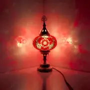 Turkish Moroccan Handmade Mosaic Table Tiffany Table Desk Lamp Light Large Globe