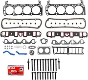 DNJ HGB4113 Head Gasket Set with Head Bolt Kit For 1992-1996 for Ford Bronco 5.0L 302cid V8 OHV
