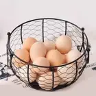 Iron Wire Egg Storage Hen Chicken Shaped Basket Holder Display Rack Container