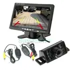 Wireless Reversing Parking Camera 7LED + 7" TFT LCD Car Rear View Monitor Kit