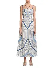 Sandro Spiral Motif Maxi Dress