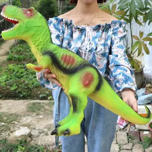 模擬軟膠大號恐龍玩具霸王龍動物超大套裝三角龍塑膠模型兒童男孩