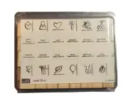Stampin' Up! Good Times 2003 Wood Stamps Set Of 28
