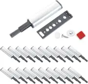 20 Pack Magnetic Push Latches for Cabinet, Push to Open Door Latch