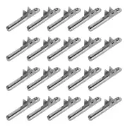 100 Pcs Elastic Cord Crimp Ends, Elastic Barbed Cord Fastener, Silver Tone