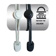 Jen Lock Shoelaces Elastic No Tie Shoe Lace --Never Tie Again ( White )