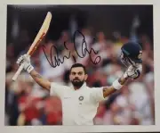 VIRAT KOHLI SIGNED IN PERSON INDIA TEST CRICKET PHOTO 8 X 10" COA BUY AUTHENTIC