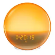 FM Radio Dual Alarms Clock with Sleep Aid and SunriseSunset Simulation
