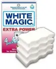 White Magic Eraser Sponge Extra Power 4Pk x8