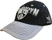 [adidas] Women's Basketball Brooklyn Vintage Style Baseball Cap (Adjustable OSFM, Black/Grey)