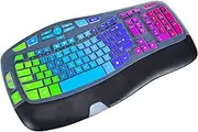 Silicone Keyboard Cover for Logitech K350 MK550 MK570 Wireless Wave Keyboard, Logitech K350 MK550 Keyboard Skin Protector Accessories, Rainbow