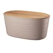 Guzzini Earth Tierra Taupe39.2cm/10L Bread Bin/Storage w/ Bamboo Top Cover