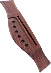 SWOOMEY 6 Strings Strings Fishtail Shaped Rosewood Guitar Saddle Bridge Replacement for Acoustic Folk Guitars Easy Mount Vintage Style Accessory