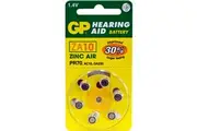6pc GP 1.4V Zinc Air Size 10 PR70 AC10 DA230 Single Use Battery for Hearing Aids