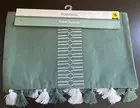 True Living Table Runner Green White Decorative 68x13 inches