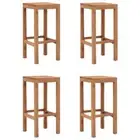 Bar Stools 4 pcs Solid Wood Teak vidaXL