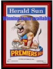 2024 AFL PREMIERS BRISBANE LIONS GRAND FINAL PREMIERSHIP WEG POSTER MAT FRAMED