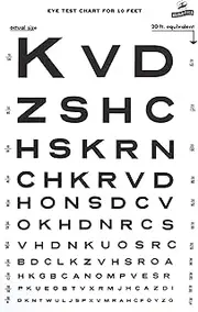 Graham Field Grafco Snellen Type Plasic Eye Chart