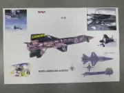 NORTH AMERICAN X-15 AIRCRAFT CUTAWAY DRAWING - Colour