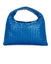 BOTTEGA VENETA Hop Small $3900 Deep Pacific Leather Shoulder Bag New