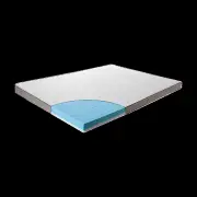 Palermo Queen Memory Foam Mattress Topper Cooling Gel Infused CertiPUR Approved