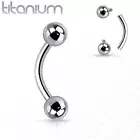 Internal Thread Titanium Curve Bar Lip Rook Daith Piercing Eyebrow Ring